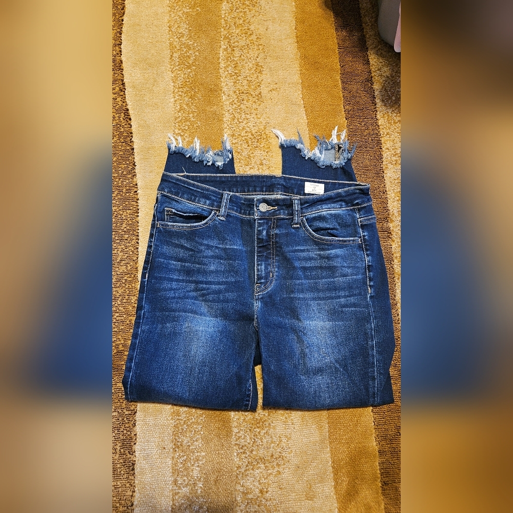 Women's Blue Distressed Jeans